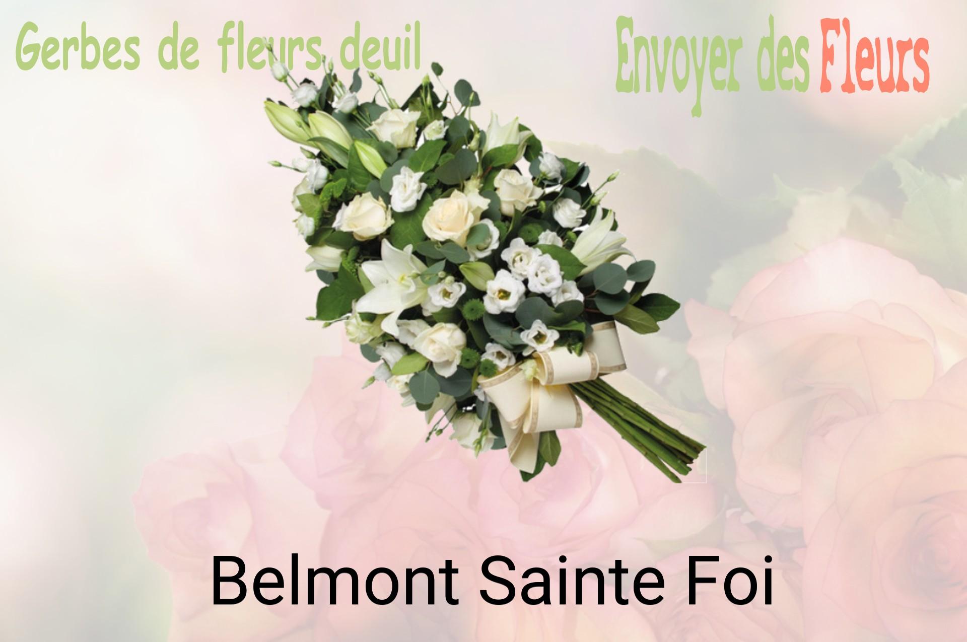 Gerbe de fleurs de deuil livrée à Belmont-Sainte-Foi